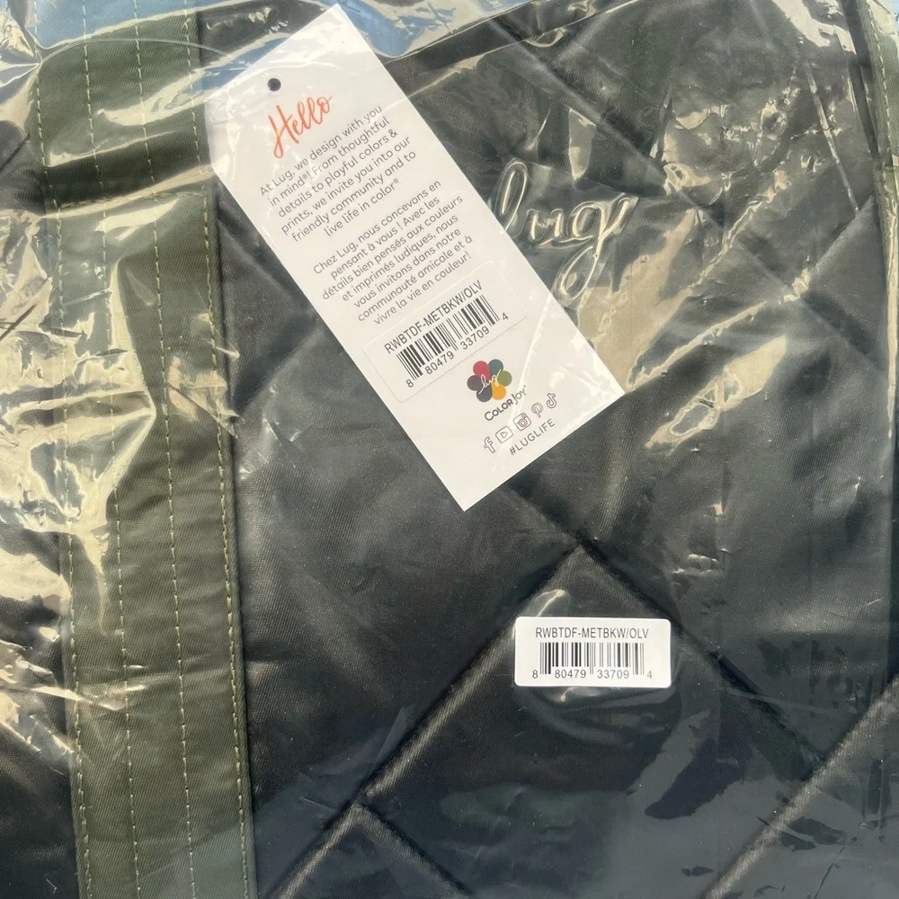 Lug Black and Green Quilted Duffel Bag